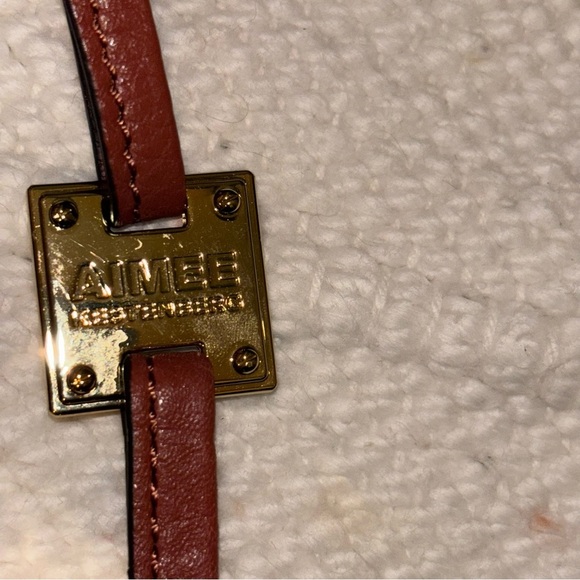 Aimee Kestenberg Tuscany Pebbled Leather & Suede Purse Hobo Bag Terracotta - Picture 10 of 12